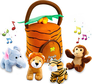 02. Kleeger Plush Talking Jungle Animals Toy Set