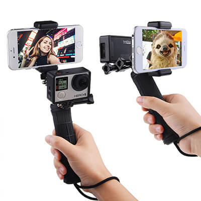 Stabilizing Hand Grip for GoPro Hero with Dual Mount