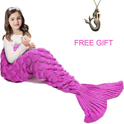 Mermaid Tail Blanket Hand Crochet Snuggle Mermaid
