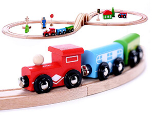 Toy Wood Train Set